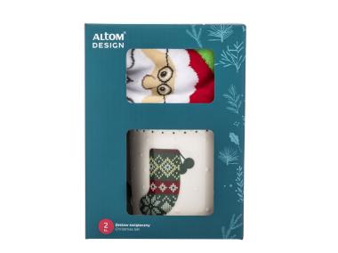 Zdjęcie: Zestaw kubek świąteczny 500 ml zielony ze skarpetkami ALTOM DESIGN