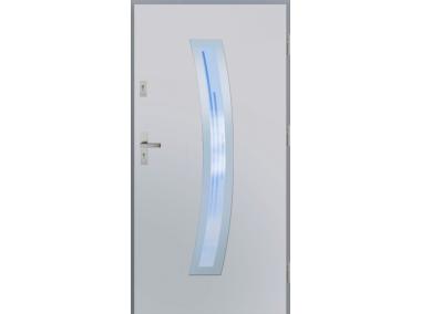 Zdjęcie: Drzwi zewnętrzne stalowo-drewniane Disting Otello 02 Biały 90 cm prawe KR CENTER