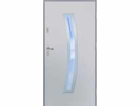 Drzwi zewnętrzne stalowo-drewniane Disting Otello 02 Biały 90 cm prawe KR CENTER