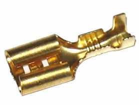 Konektor 6,3 mm złoty żeński duży 100 szt. LB0044 LIBOX