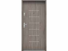 Drzwi wejściowe do mieszkań Bastion A-39 Dąb szary 80 cm prawe ODO KR CENTER