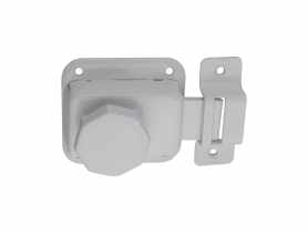 Zasuwka łazienkowa Lider z gałką biała METRO