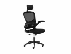 Fotel Venta Black z zagłówkiem kolor czarny TS INTERIOR