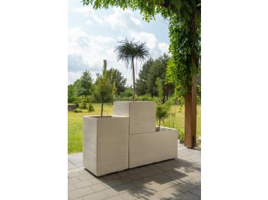 Zdjęcie: Kwietnik Karo 400x400x400 mm deska recycled, beżowy LAMELA