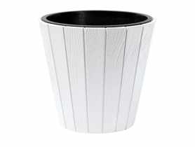 Donica Woode biały 40 cm PROSPERPLAST