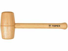 Młotek drewniany okrągły, 70 mm, trzonek drewniany TOPEX