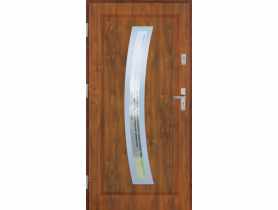 Drzwi zewnętrzne stalowo-drewniane Disting Figaro 02 Dąb złoty 90 cm lewe KR CENTER