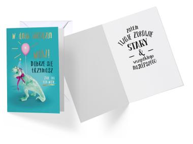 Zdjęcie: Karnet PP-2131 Urodziny - dinozaur KUKARTKA