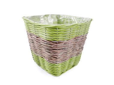 Zdjęcie: Osłonka wiklinowa na doniczkę 22x22x21 cm TIN TOURS