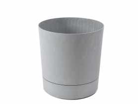 Donica z podstwką Aura 17,5 cm szary beton LAMELA PLASTIC