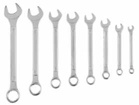Klucze płasko-oczkowe 6-19 mm, zestaw 8 sztuk TOP TOOLS