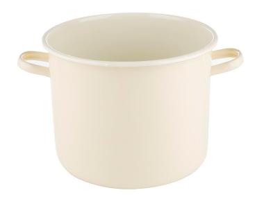 Zdjęcie: Garnek emaliowany Forte bez pokrywki 23 cm -8 L gładki kremowy EMALIA PLESZEW