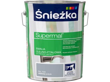 Zdjęcie: Emalia Supermal stalowy RAL7001 5L ŚNIEŻKA