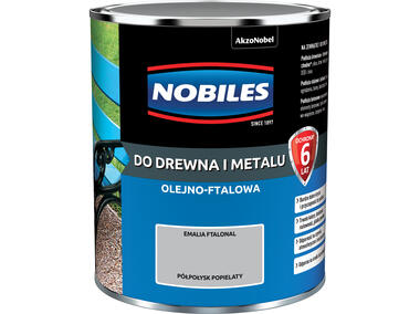 Zdjęcie: Emalia ftalowa półpołysk popielaty Ftalonal 0,7 L NOBILES