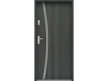 Zdjęcie: Drzwi wejściowe do mieszkań Bastion R-61 Grafit 80 cm prawe OSP KR CENTER