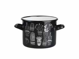 Garenk prosty Cactus black 4,8 L - 20 cm czarny ALTOMDESIGN