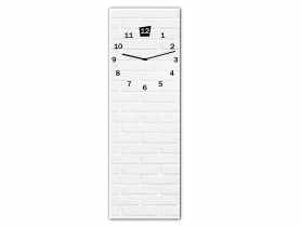 Zegar Glassclock 20x60 cm Bh043 White STYLER
