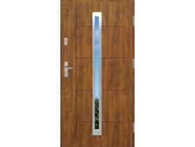 Drzwi zewnętrzne stalowo-drewniane Disting Nicolo 11 Dąb złoty 90 cm prawe KR CENTER