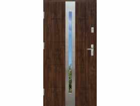 Drzwi zewnętrzne stalowo-drewniane Disting Nicolo 08 Orzech 90 cm lewe KR CENTER