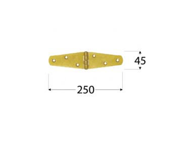 Zdjęcie: Zawias trójkątny splatany 25x4,5 cm ZTS250 DMX