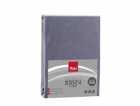 Prześcieradło Jersey z gumką 180x200 cm grafit MISS LUCY