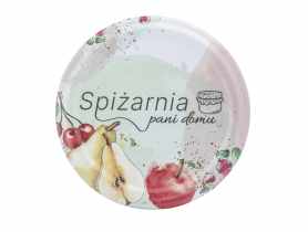 Komplet 10 zakrętek Spiżarnia Pani Domu fi 82 6-zaczepowych dekoracja owoce ALTOM DESIGN