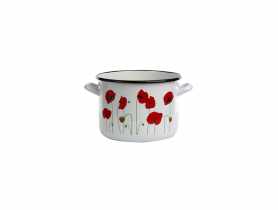 Garnek Maki prosty 14 cm - 1,65 L biały SILESIA