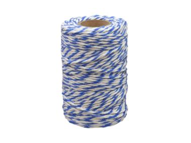 Zdjęcie: Sznurek bawełniany 75 m biało-niebieski METRO