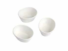 Zestaw 3 dipów Regular Owal 10 cm porcelana kremowa ALTOMDESIGN