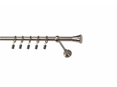 Zdjęcie: Karnisz pojedynczy Zeus fi 19 mm - 160 cm monaco nikiel KARWEL