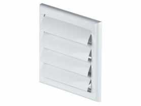 Osłona wentylacyjna wywiewna z siatką 190/190  -125 mm biała PRZYBYSZ