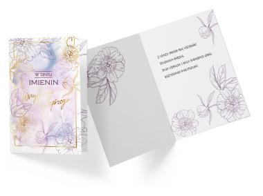 Zdjęcie: Karnet PR-248 Imieniny - kwiaty KUKARTKA