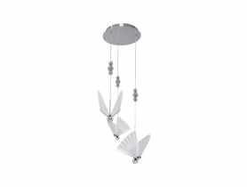 Lampa wisząca Mariposa 3-punktowa talerz chrom LIGHT-PRESTIGE