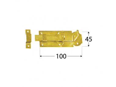 Zdjęcie: Zasuwka zamykana z ryglem prostym 100x45x5 WZP 100 DMX