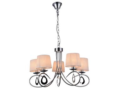 Zdjęcie: Lampa sufitowa wisząca Arnika 5x40 W chrom-biały CANDELLUX