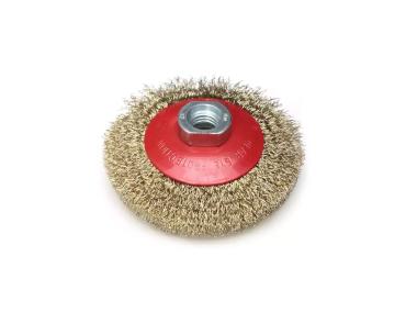 Zdjęcie: Szczotka druciana tarczowa mosiądzowana 100 mm DEDRA