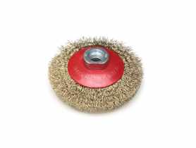 Szczotka druciana tarczowa mosiądzowana 100 mm DEDRA