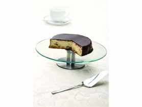 Patera obrotowa szklana z nierdzewną podstawą SUSAN