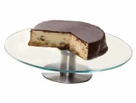 Patera obrotowa szklana z nierdzewną podstawą SUSAN