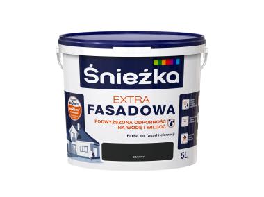 Zdjęcie: Farba Extra Fasadowa Czarny 5L N ŚNIEŻKA