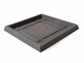 Podstawka pod doniczkę 23x23x2 cm szara TIN TOURS