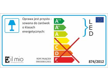 Zdjęcie: Lampa wisząca Rope Pajączek 5xE27 IL MIO