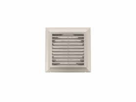 Kratka wentylacyjna 140x140 mm z siatką i kołnierzem okragłym 100 mm satyna VENTIKA