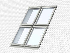 Kołnierz kombi EKB 0021E płaski dwa okna obok siebie, 66x118 cm VELUX