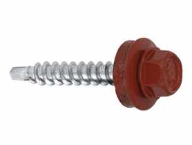 Wkręty do blachy farmery 4,8x25 mm czerwone WKRĘT-MET