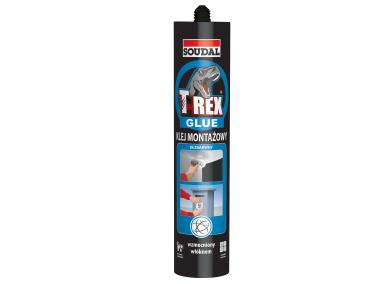 Zdjęcie: Klej montażowy bezbarwny T-Rex 310 g SOUDAL
