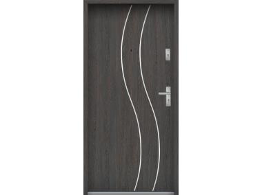 Zdjęcie: Drzwi wejściowe do mieszkań Bastion R-59 Wenge deska 80 cm lewe ODO KR CENTER