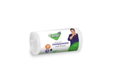 Zdjęcie: Worki na śmieci LDPE zawiązywane 20 L - 30 szt. FORTE+
