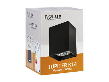 Zdjęcie: Oprawa natynkowa metalowa kwadratowa Jupiter MD-4016 czarna POLUX
