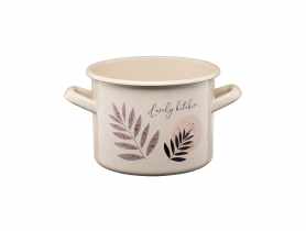 Garnek emaliowany z kalką Flores 16 cm/2,4 L wzór 3 GALICJA